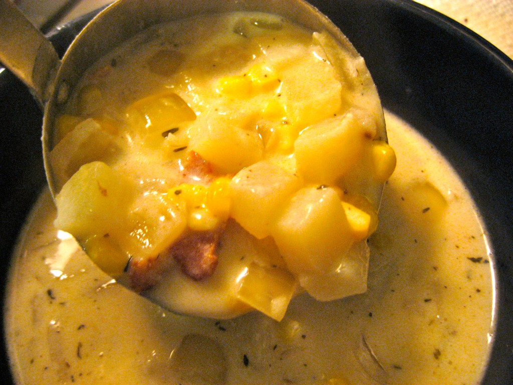 Corn and Potato Chowder with&nbsp;Bacon