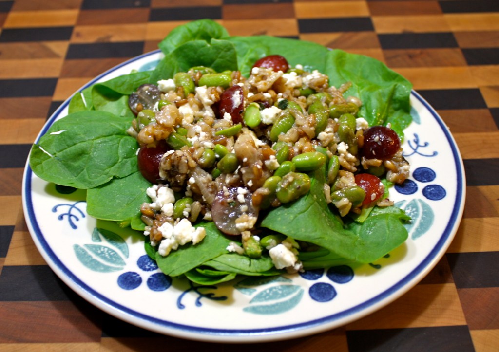 Spinach-Edamame Salad with Honey Balsamic&nbsp;dressing